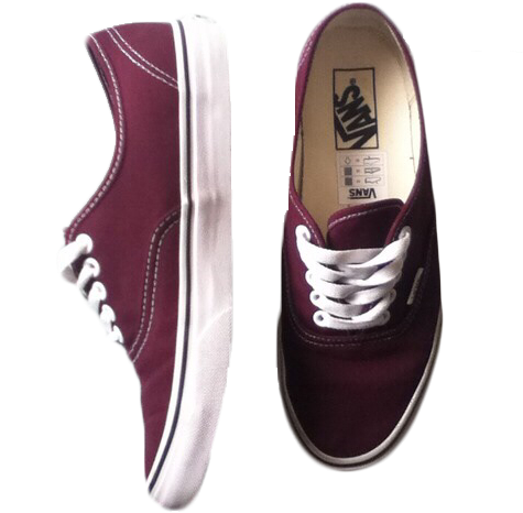 Burgundy Vans Sneakers