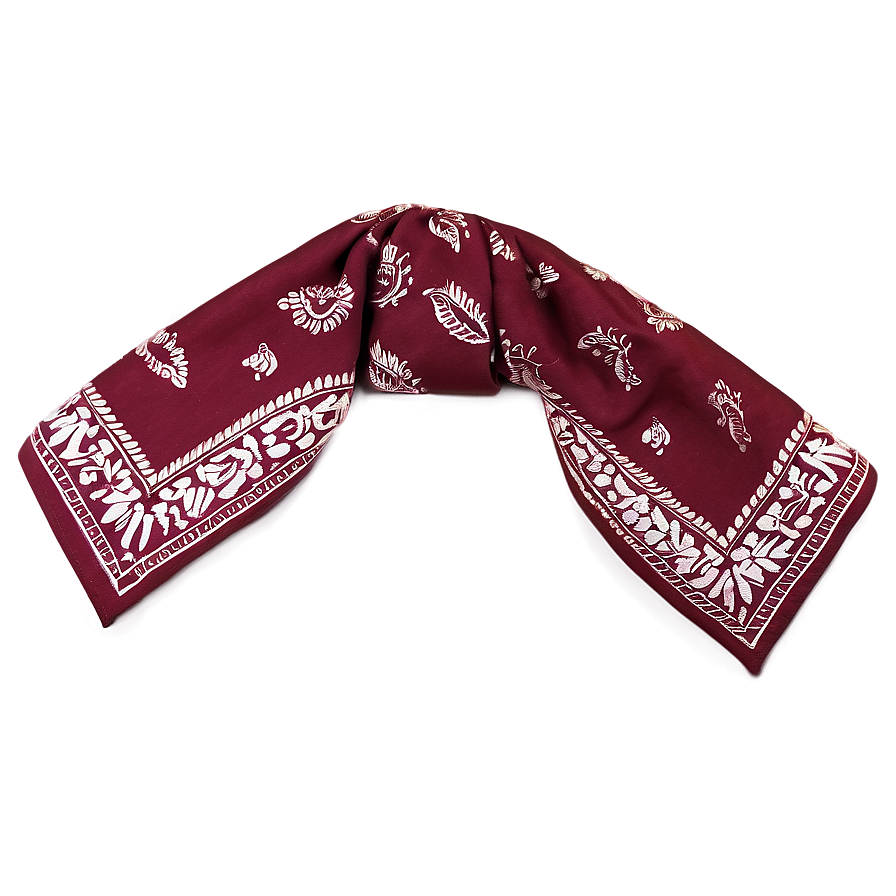 Burgundy Wine Bandana PNG 05242024 PNG image with a transparent background, free high-resolution download