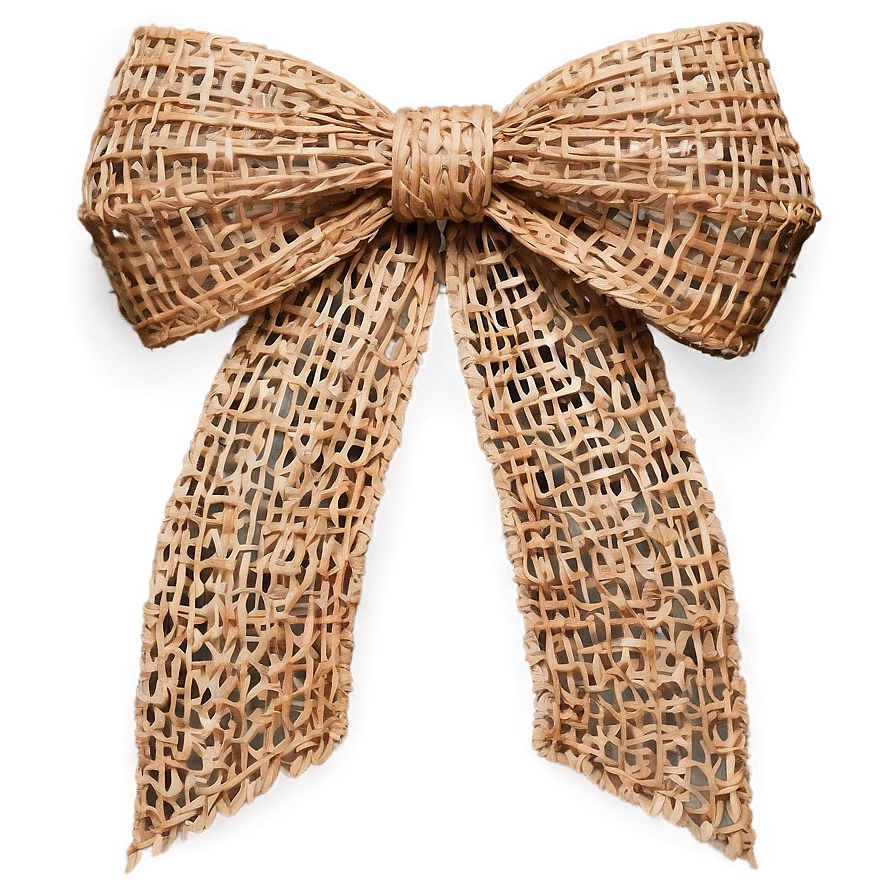 Burlap Rustic Gift Bow Png Bwg1