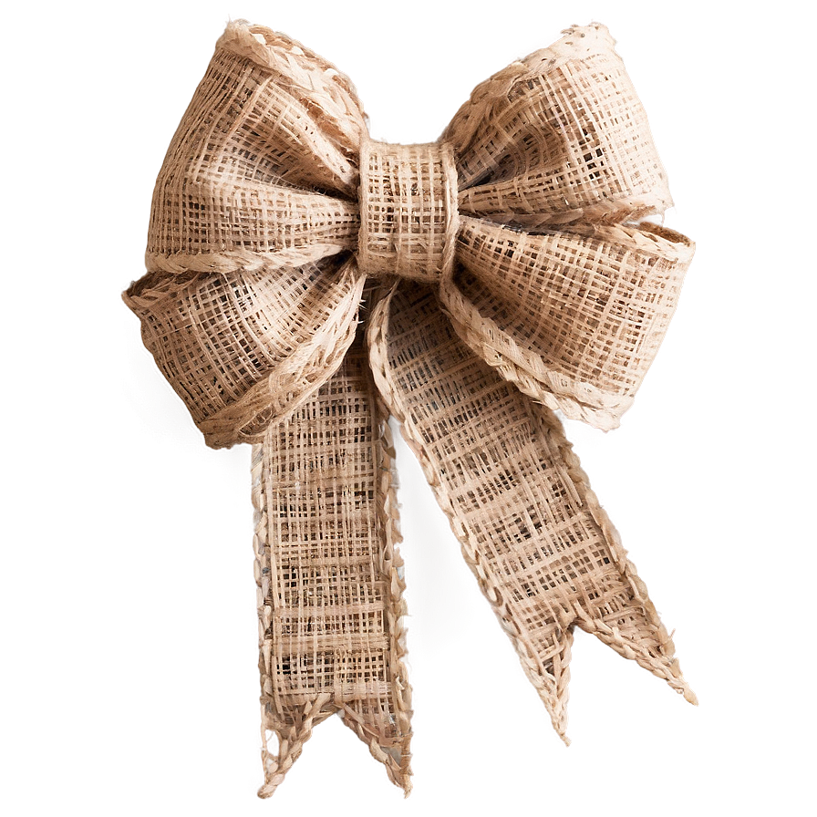 Burlap Rustic Gift Bow Png Yhs76