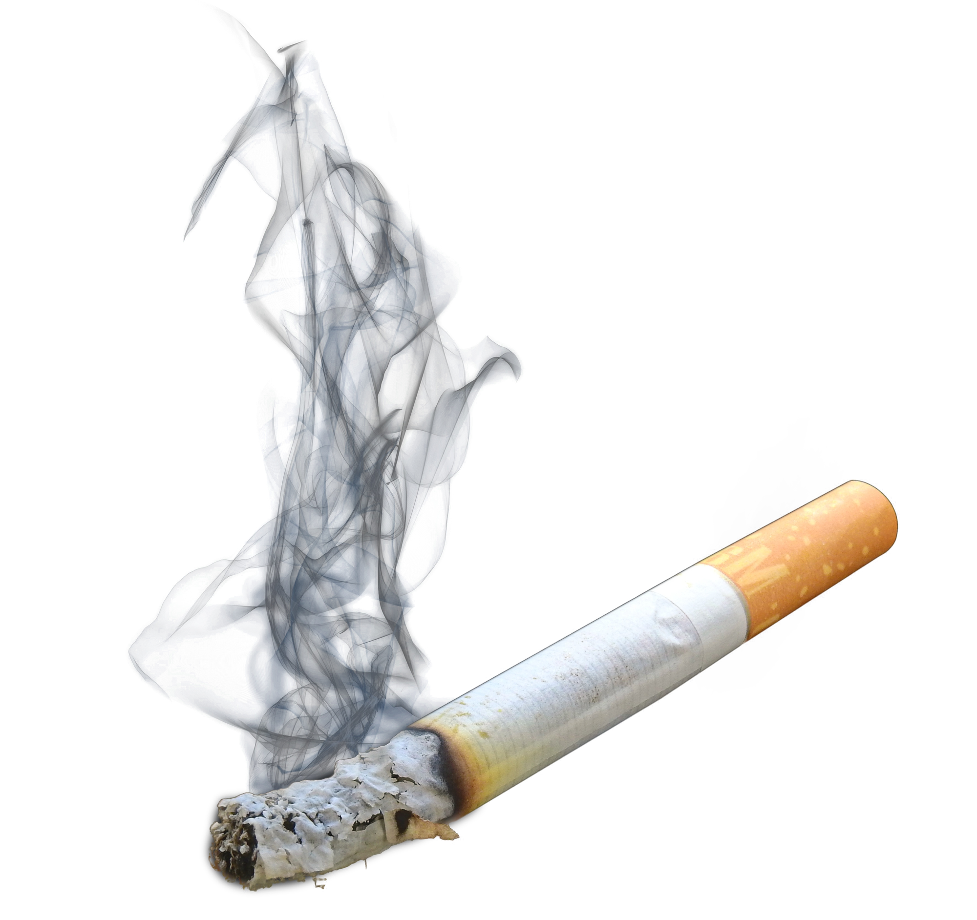 Burning Cigarette Smoke PNG with transparent background