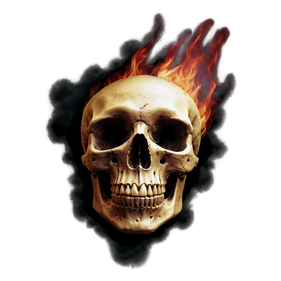 Burning Gaze Skull Png 06252024