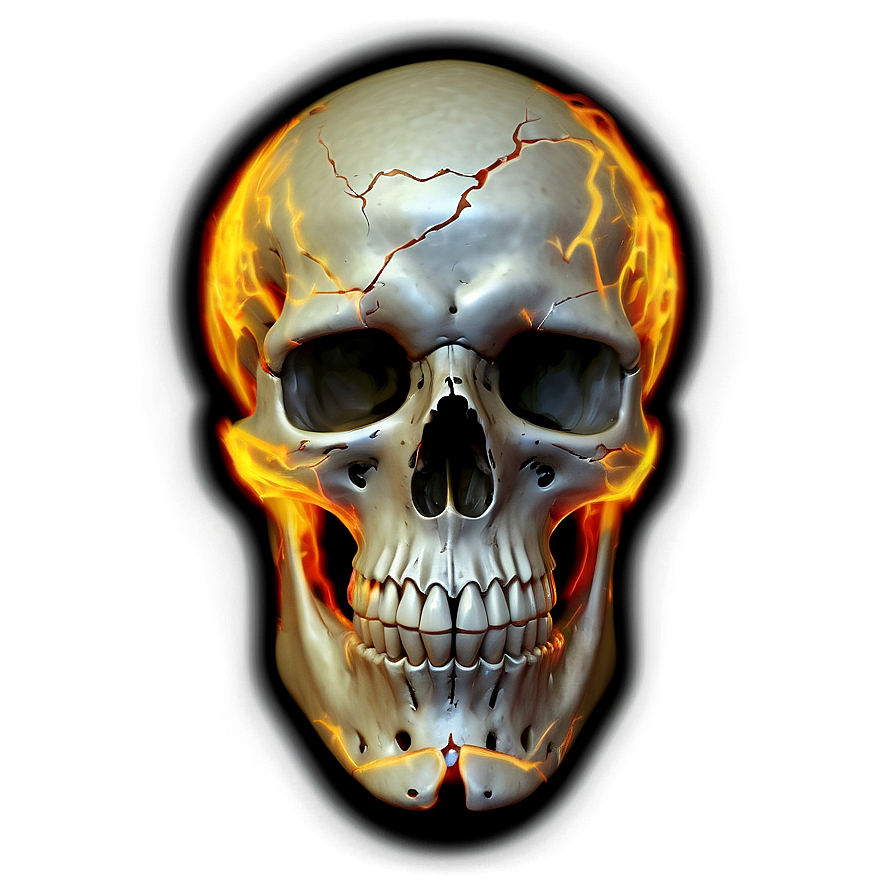 Burning Gaze Skull Png Bww