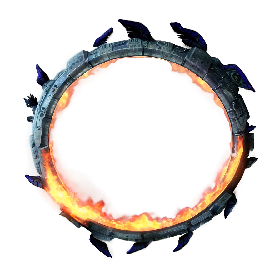 Burning Halo Border Png Ava