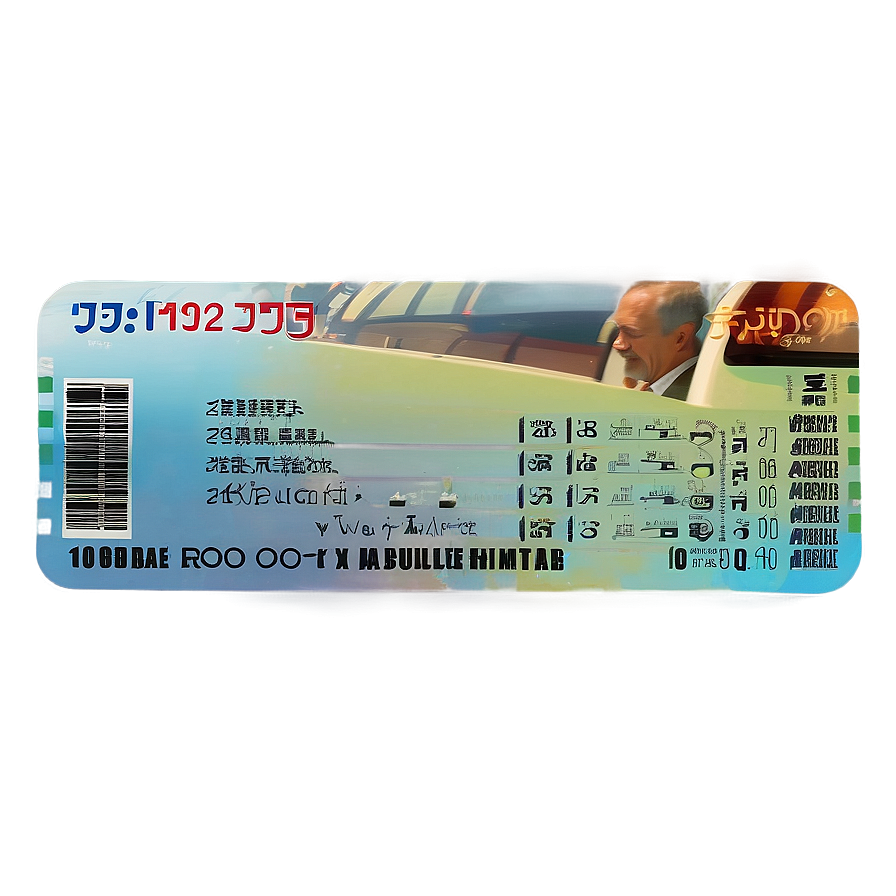 Bus Transit Ticket Png 34