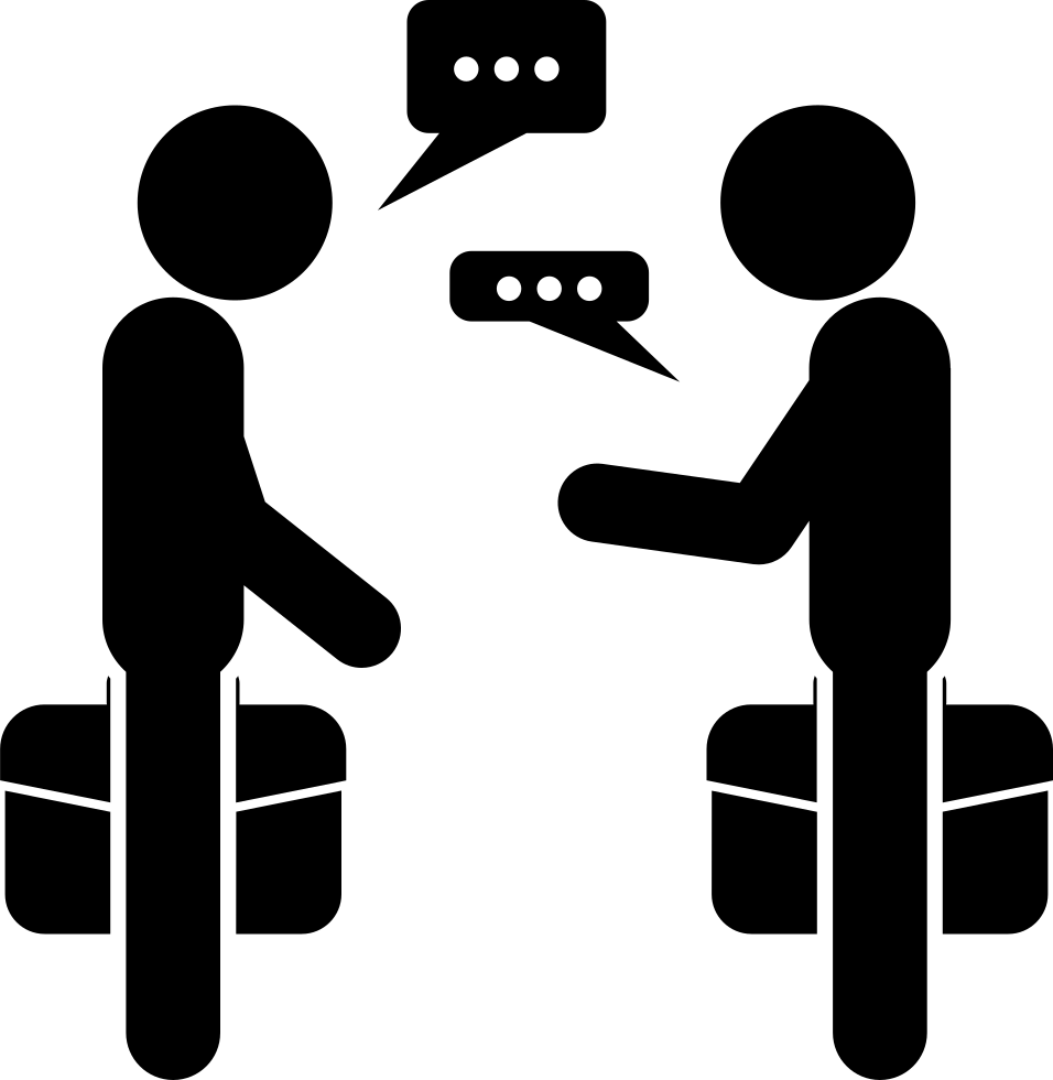 Business Dialogue Between Two People PNG with transparent background