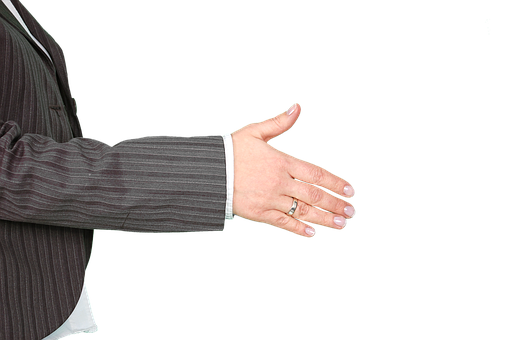 Business Handshake Offer Black Background PNG with transparent background