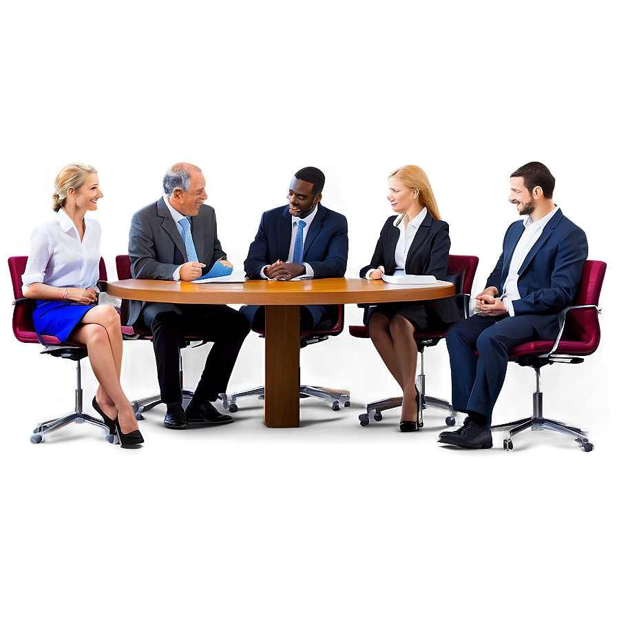 Business People Sitting In Conference Room Png Njm