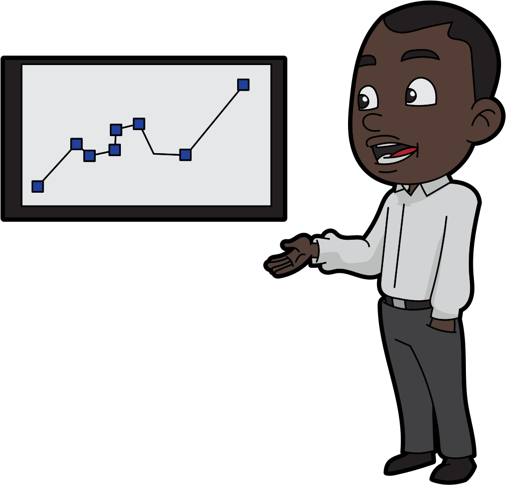 Business Presentation Growth Chart PNG with transparent background