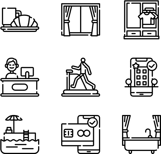 Businessand Leisure Icons Set PNG image with a transparent background, free high-resolution download