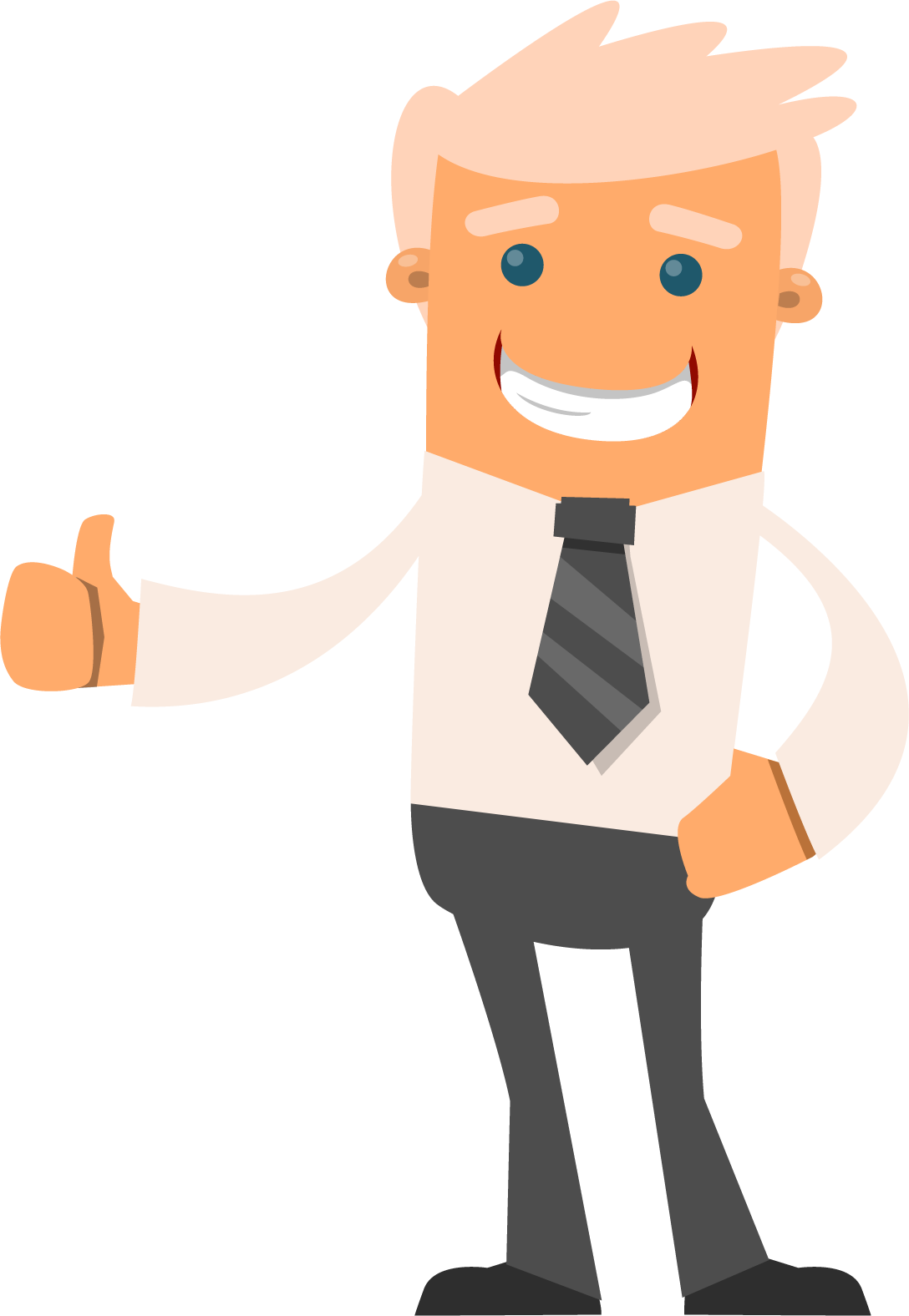 Businessman Cartoon Thumbs Up