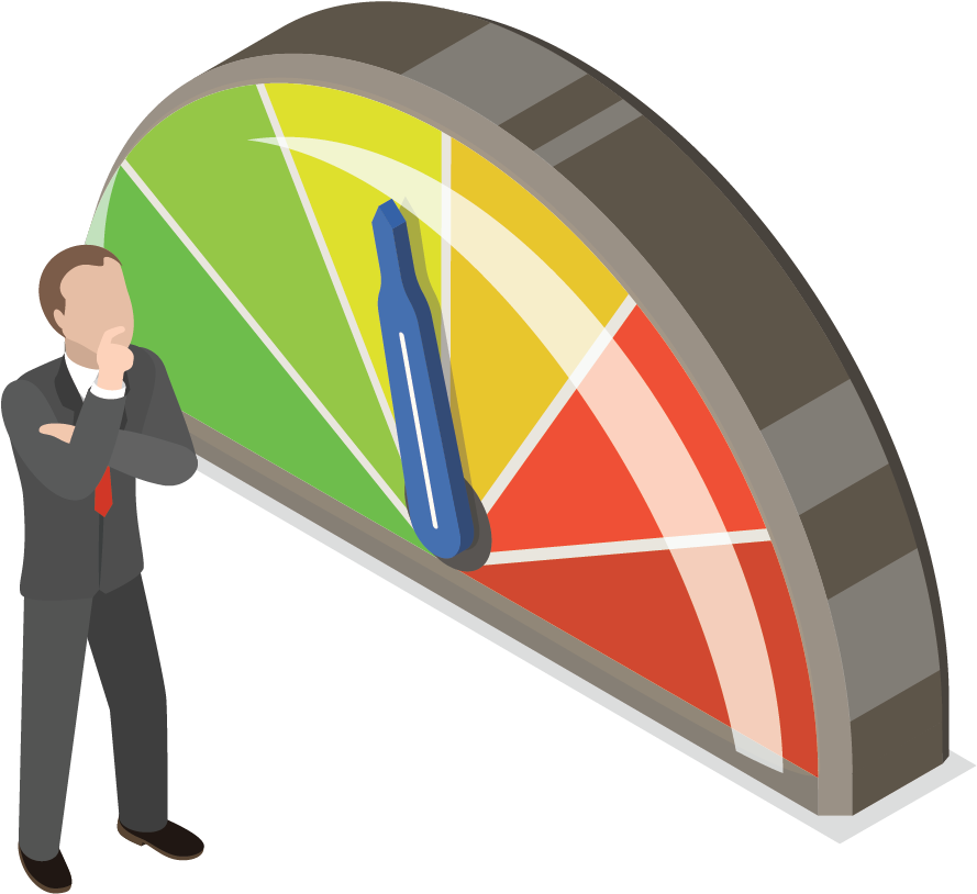 Businessman Evaluating Performance Meter