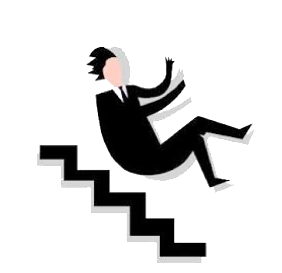 Businessman Falling Down Stairs