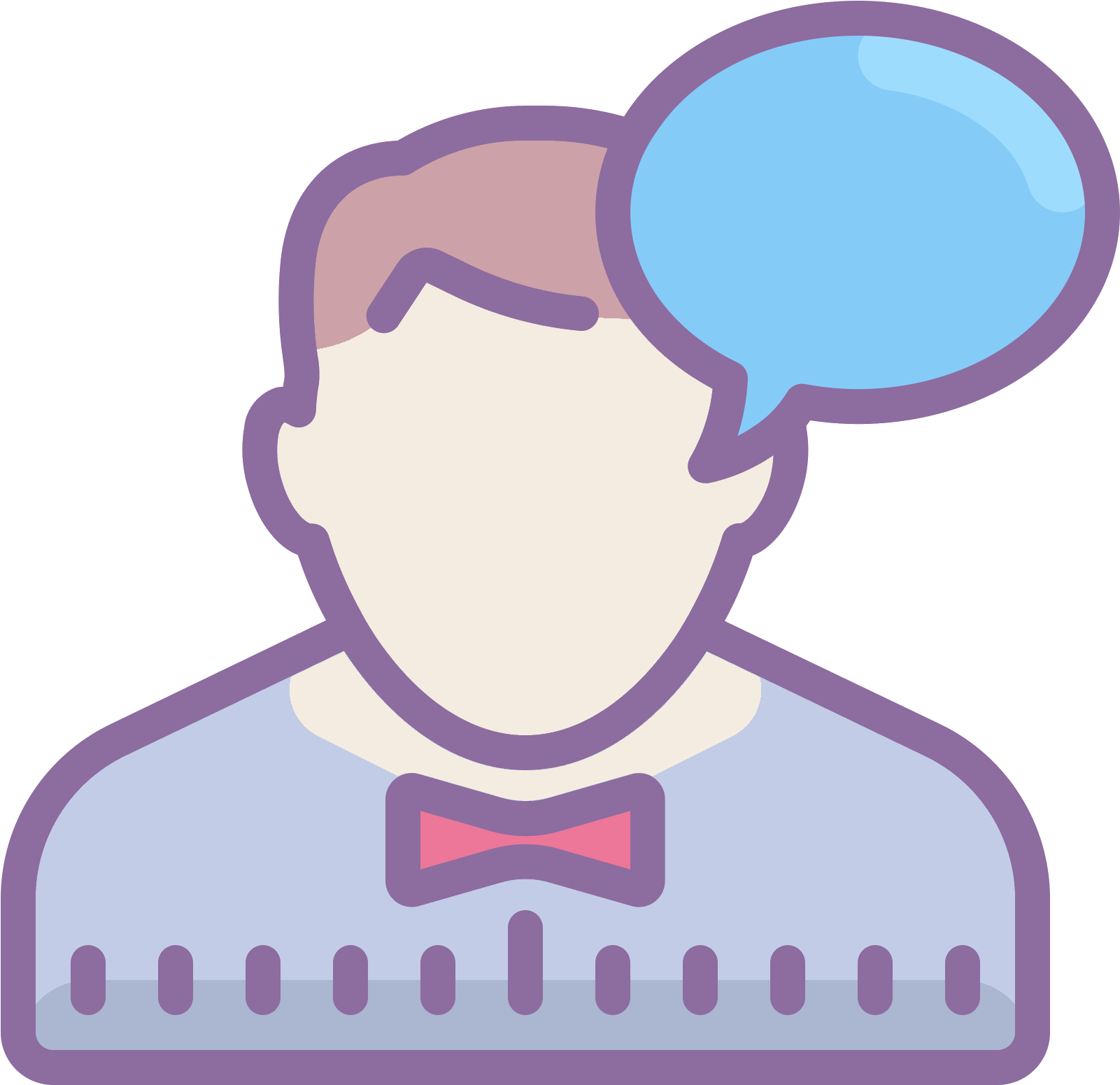 Businessman Iconwith Speech Bubble