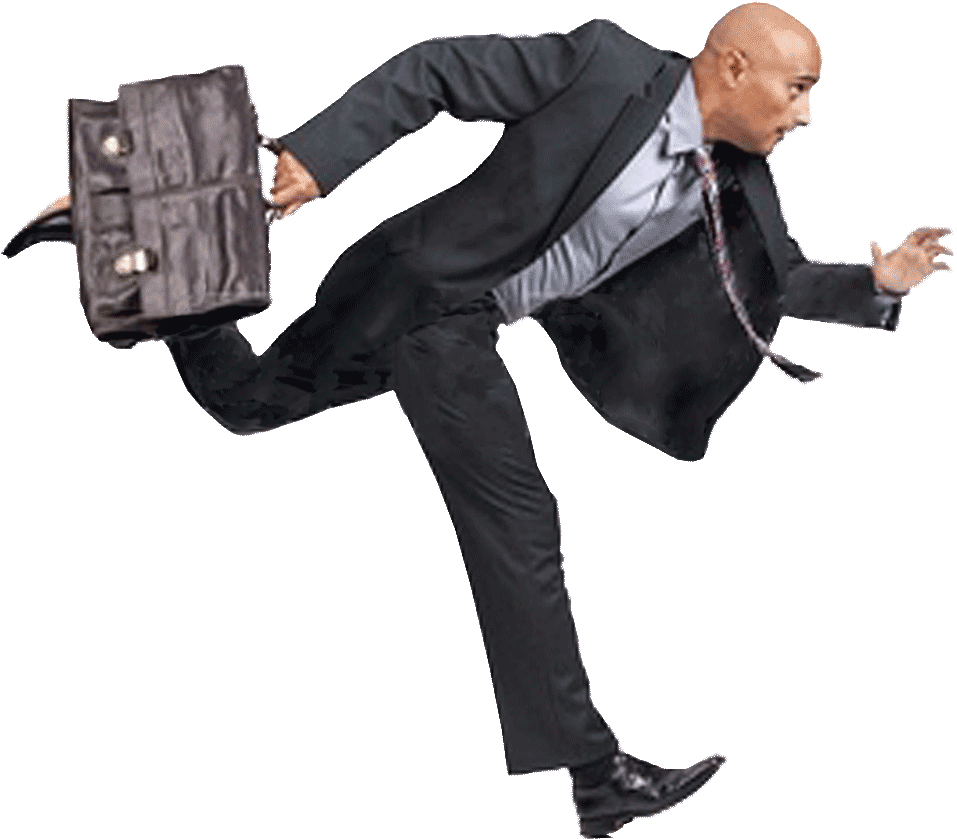 Man With Briefcase Png - Man Running With Briefcase PNG with transparent background
