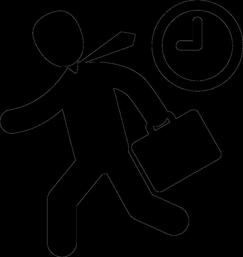 Businessman Rushing Against Time Icon PNG with transparent background