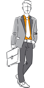 Businessman Silhouettewith Briefcase