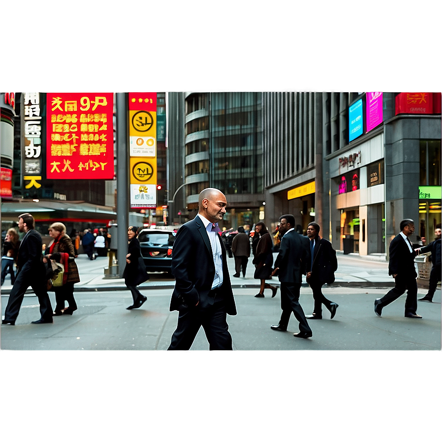 Busy City Street Scene Png Wbl