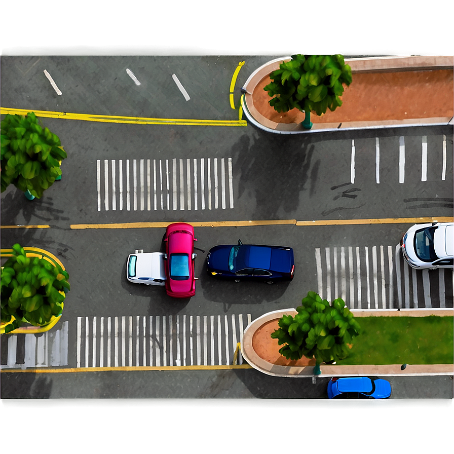 Busy Town Intersection PNG 06252024 PNG with transparent background