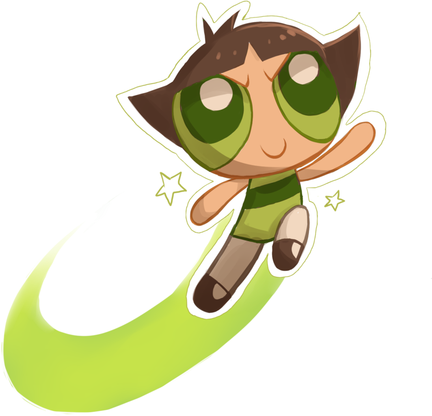 Buttercup Flying Powerpuff Girls