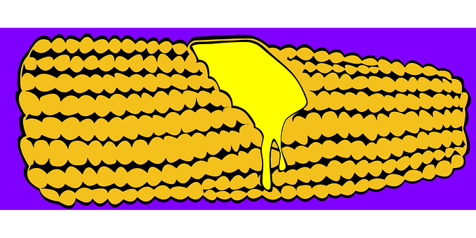 Buttered Corn Illustration PNG with transparent background