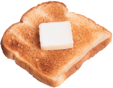 Buttered Toast Slice PNG with transparent background