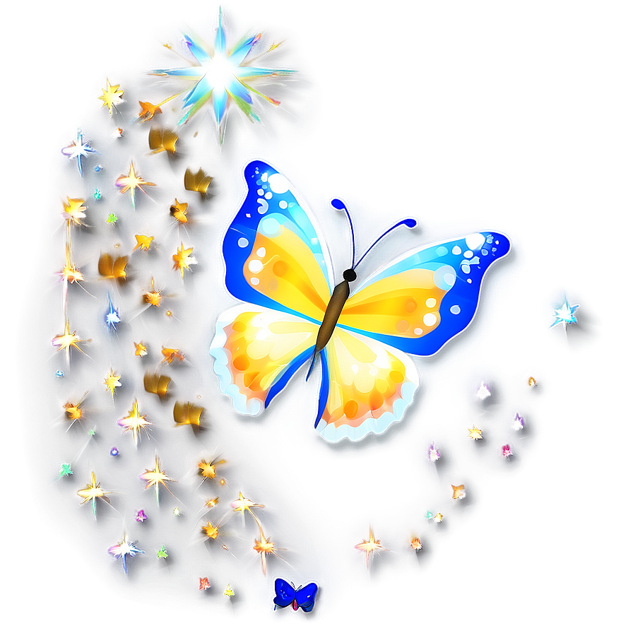 Butterfly And Stars Png 04292024