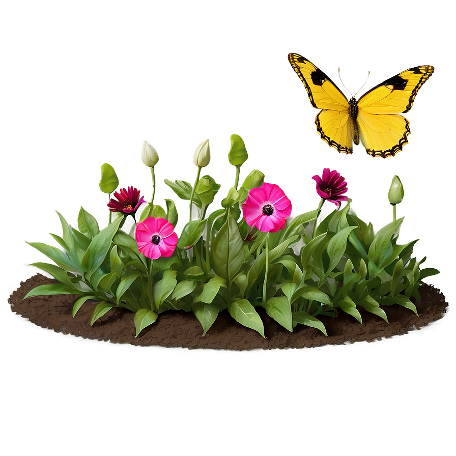 Butterfly Flower Bed Png 06272024