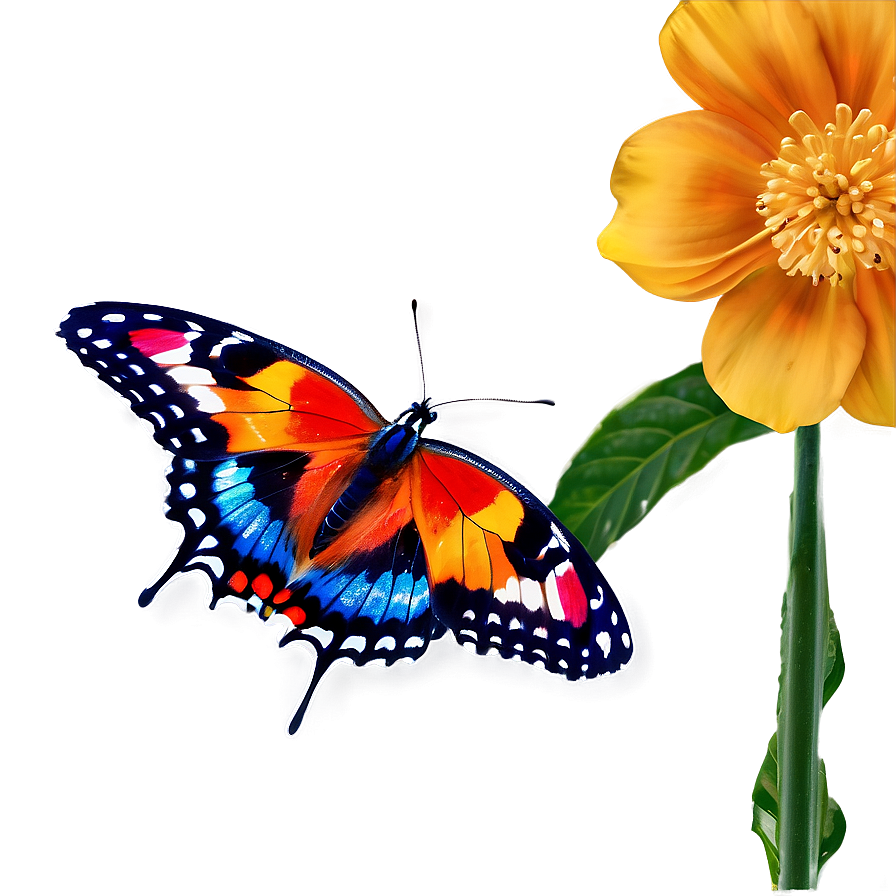 Butterfly On Flower Png 06262024