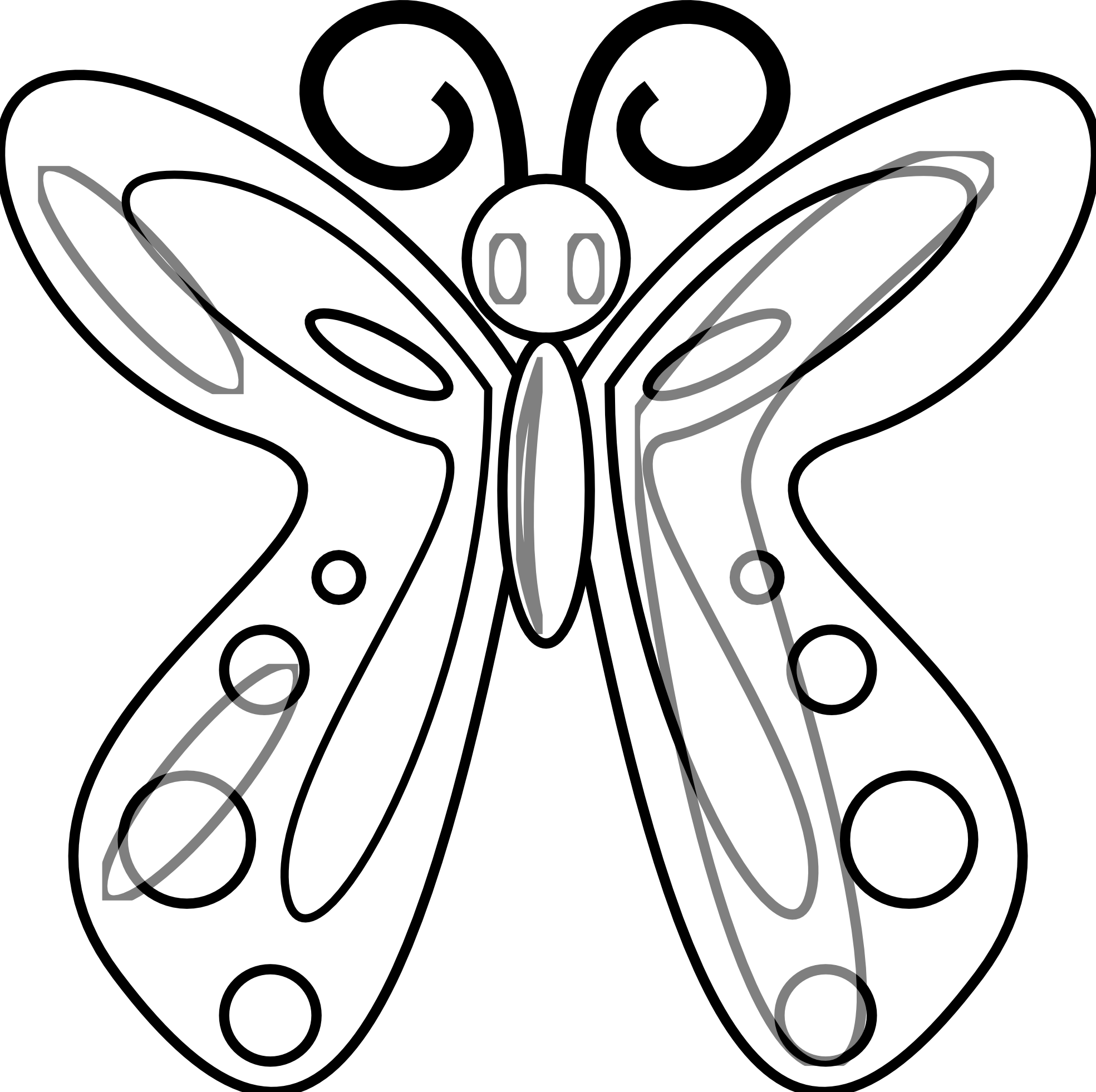 Transparent Butterfly Outline Png - Clip Art For Coloring, Png Download PNG with transparent background