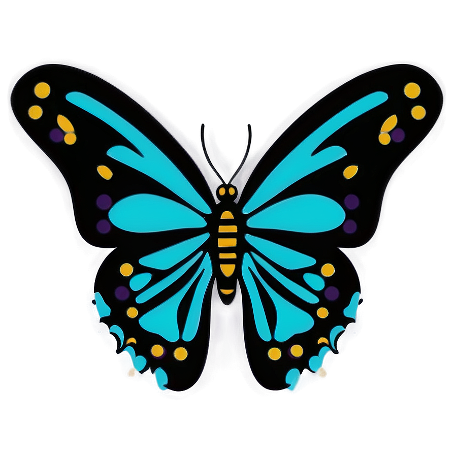 Butterfly Outline For Decoration Png Nlv11