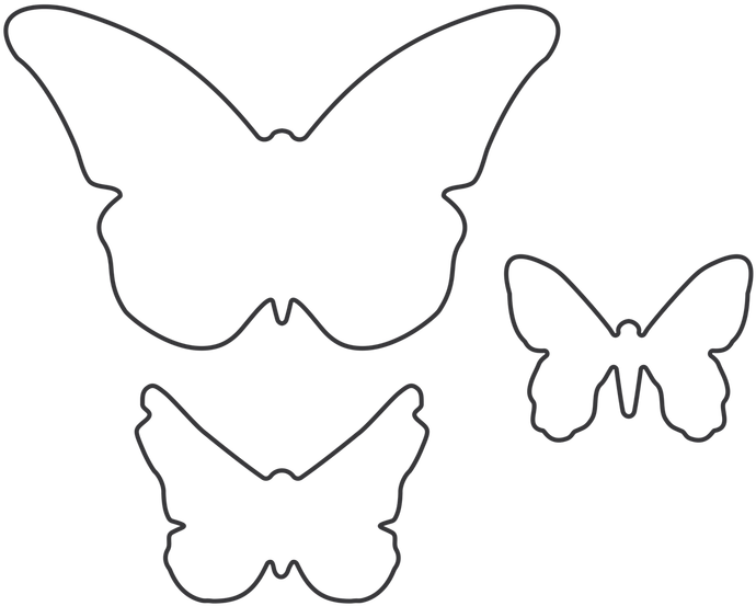 Beautiful Butterflies Die Outline - Brush-footed Butterfly, HD Png Download PNG with transparent background