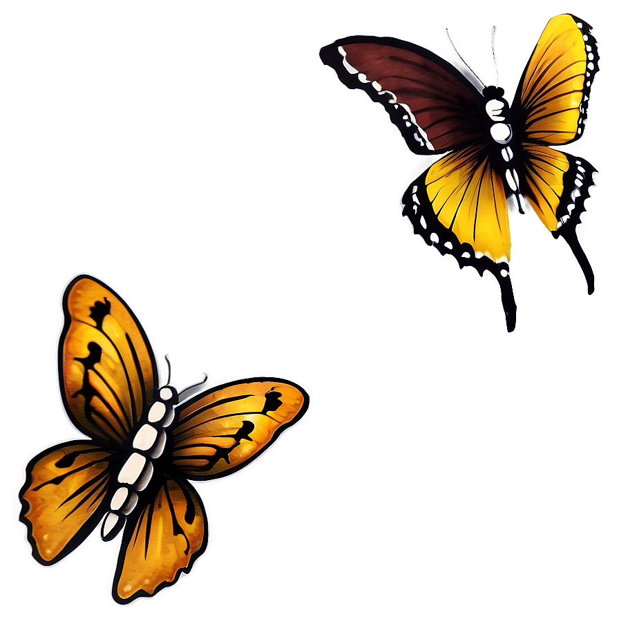 Butterfly Tattoo PNG   wgb2 PNG with transparent background