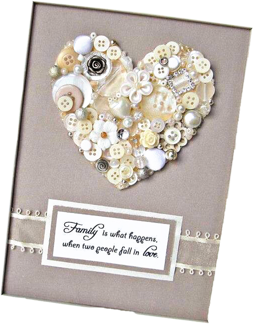 Button Heart Wedding Decoration