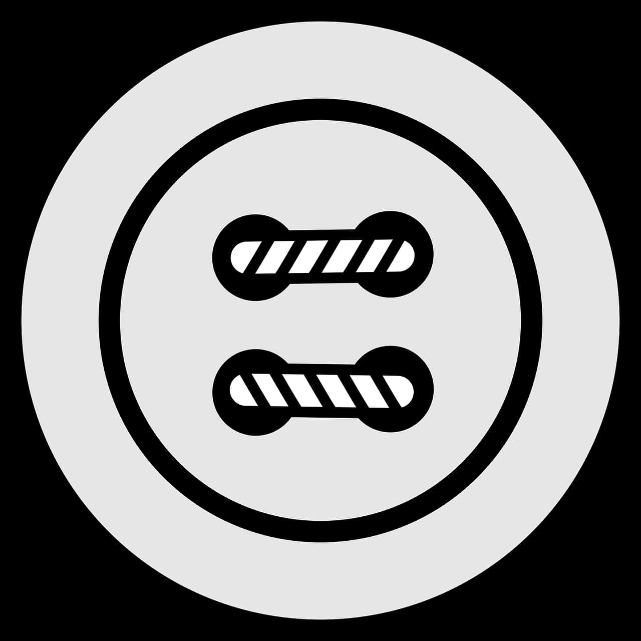 Button Icon Blackand White