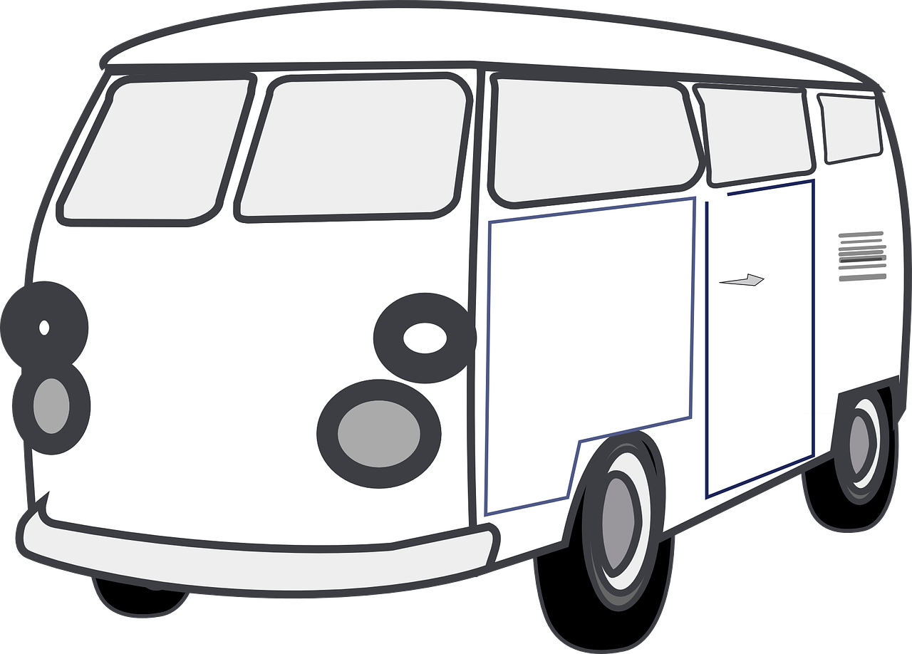 Buy Vw Bus - Clip Art Black And White Van, HD Png Download PNG with transparent background