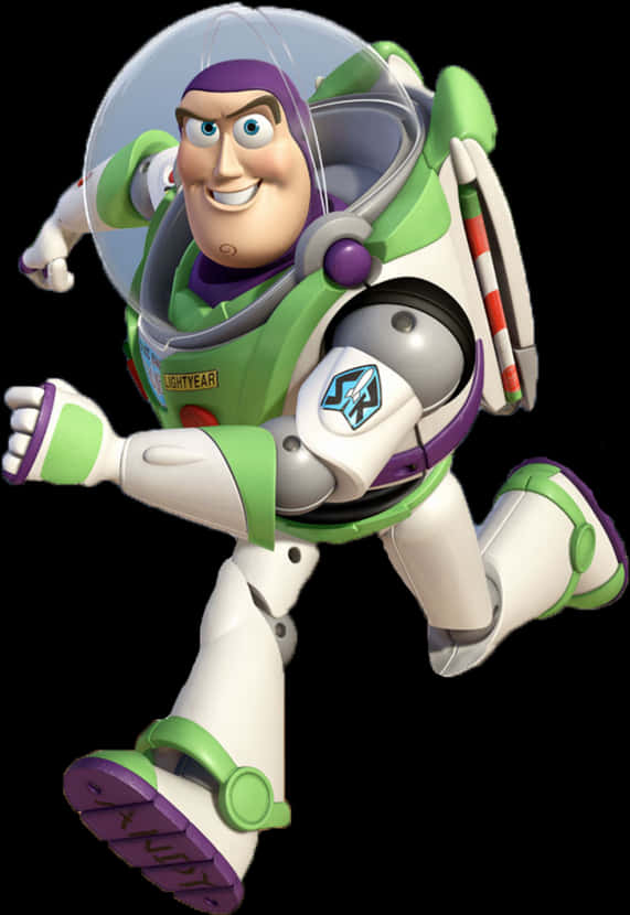 Buzz Lightyear Space Ranger Pose PNG with transparent background