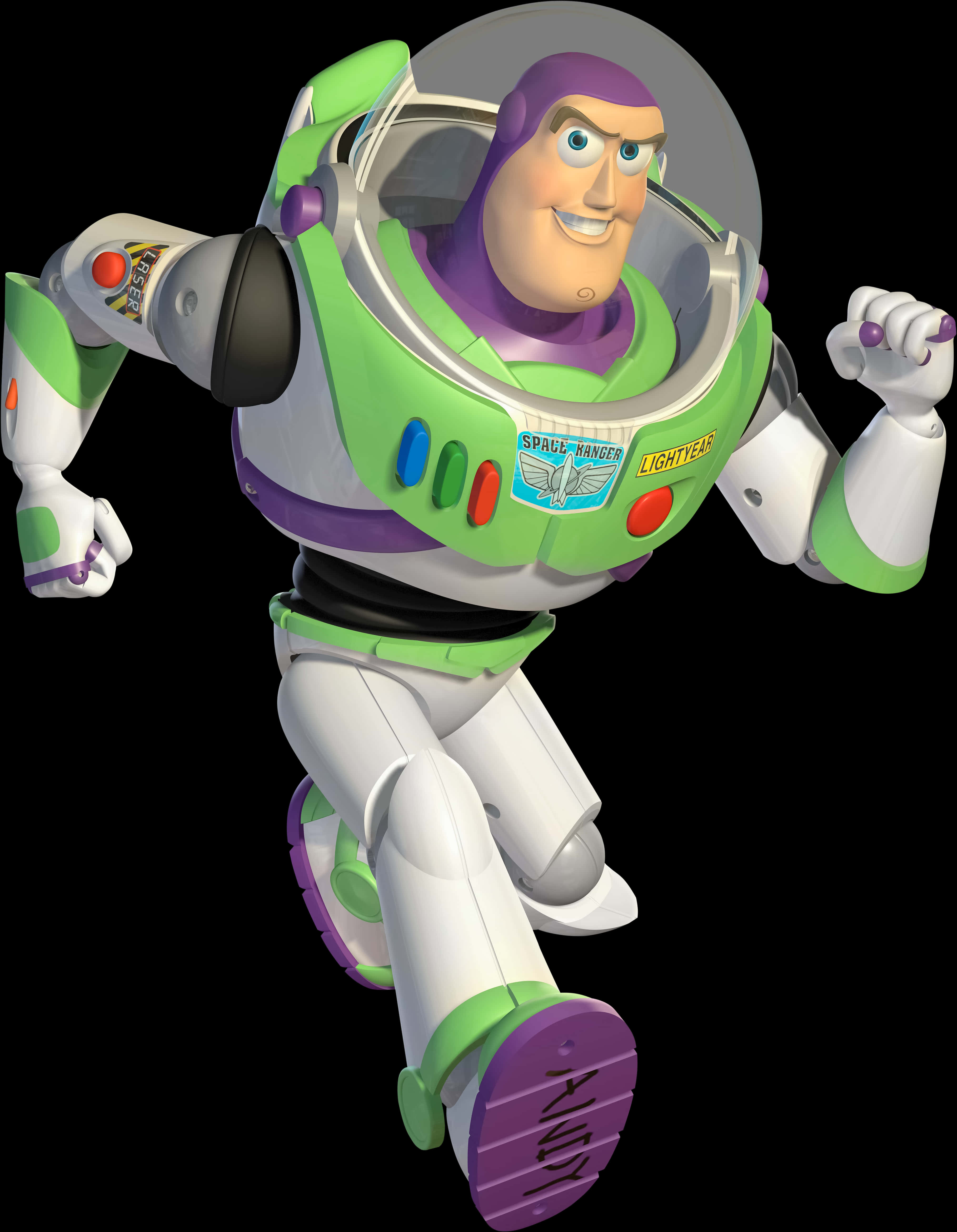 Buzz Lightyear Toy Story Character PNG with transparent background