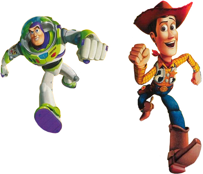 Woody Y Buzz Png Graphic Black And White Download - Buzz And Woody Png, Transparent Png PNG with transparent background