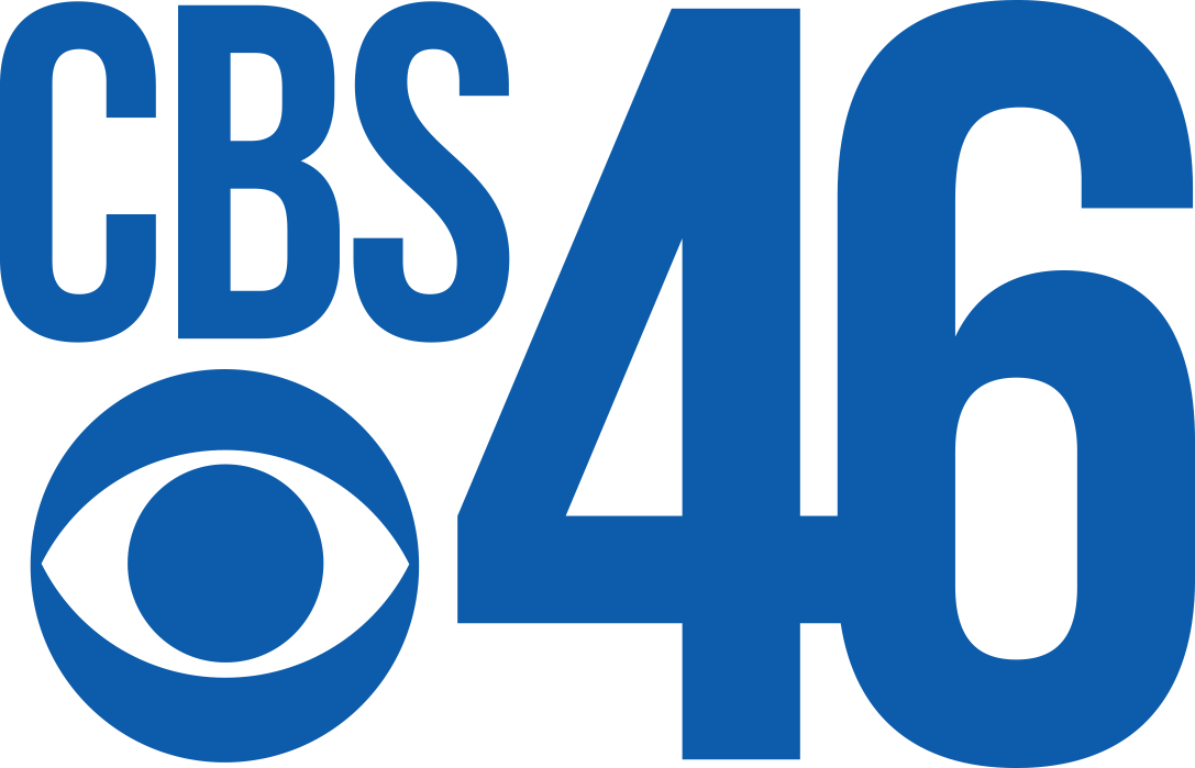 C B S46 Logo Blue Background