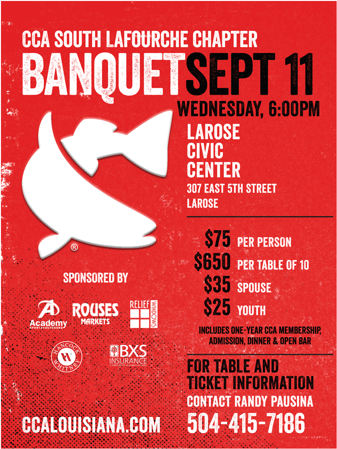 C C A South Lafourche Chapter Banquet Event Poster