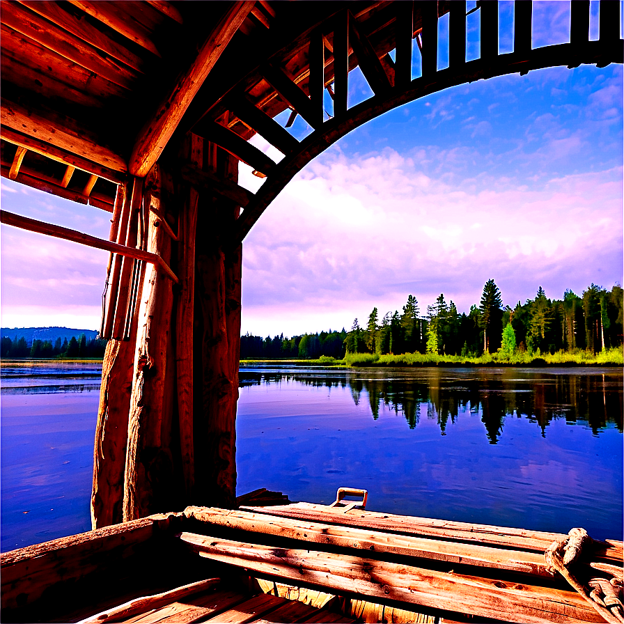 Cabin by the River PNG 05242024 PNG image with a transparent background, free high-resolution download