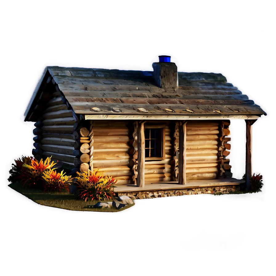 Cabin in Autumn Foliage PNG 7 PNG image with a transparent background, free high-resolution download