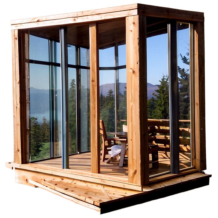 Cabin With Glass Walls Png Uek