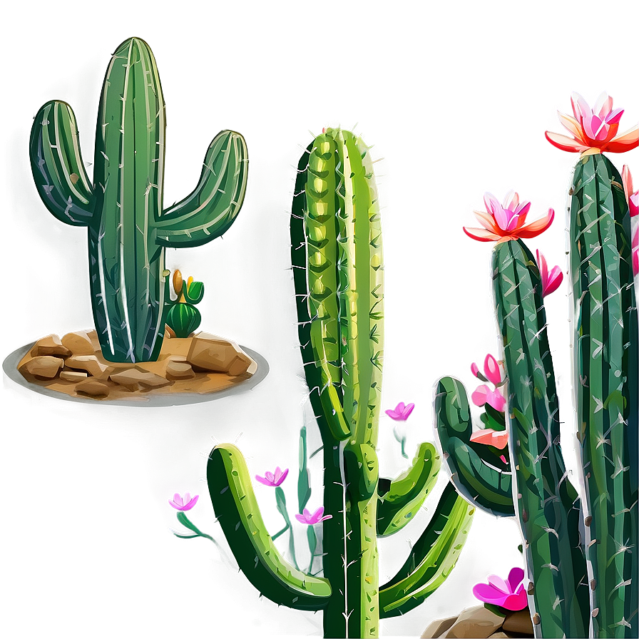 Cactus Garden Scene Png Fwp24