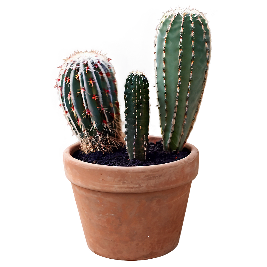 Cactus In Terracotta Pot Png Rgf