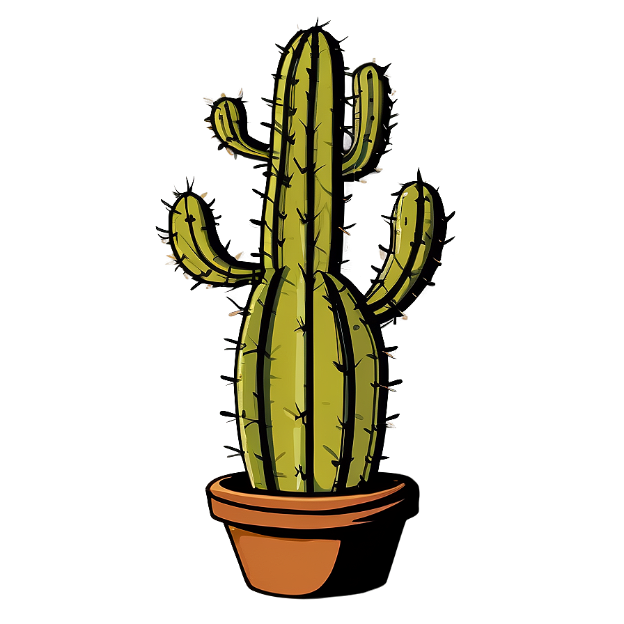 Cactus Sketch Png Wbl