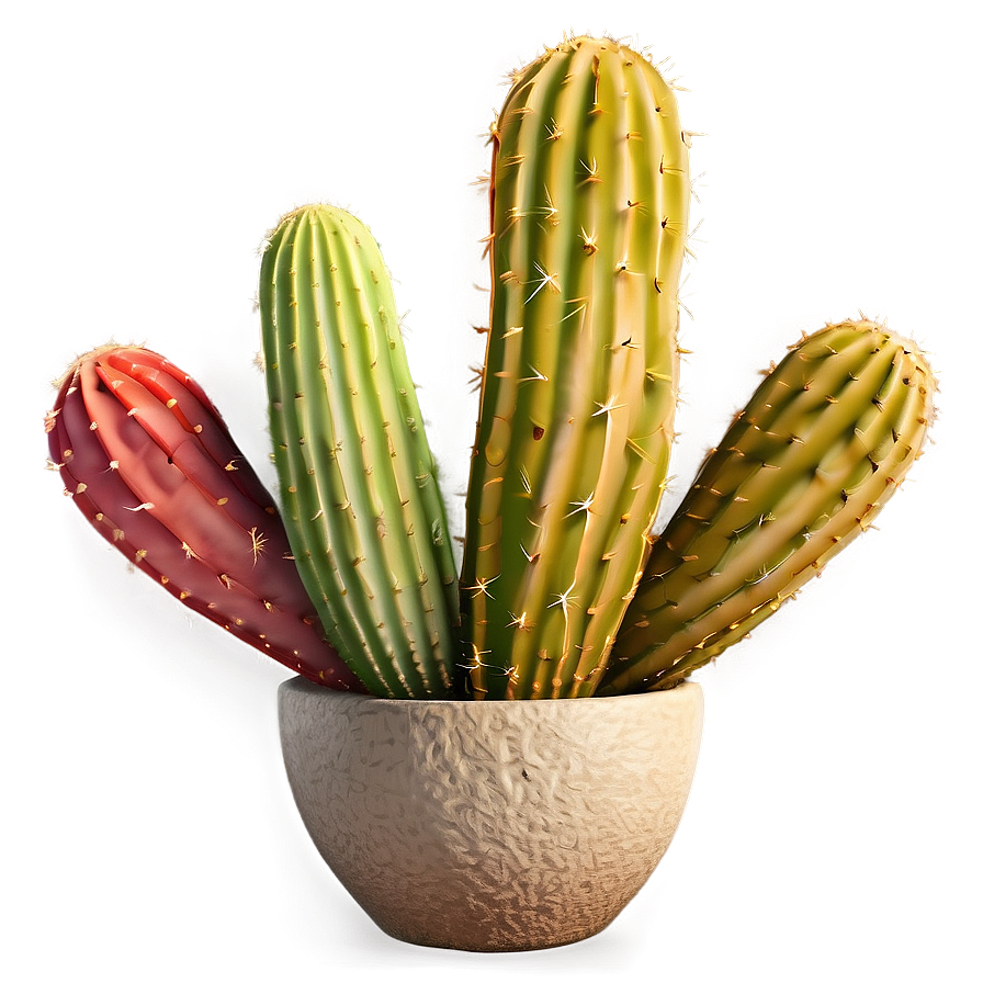 Cactus Sunset Scene Png 2