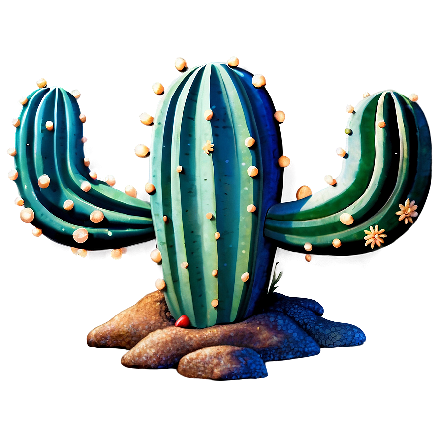 Cactus Under Starry Sky Png 18