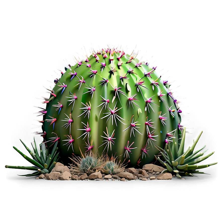 Cactus With Colorful Spines Png Xdg82